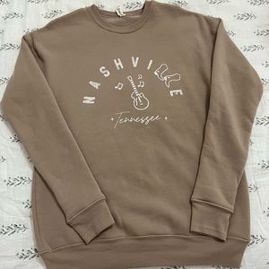 SMALL NASHVILLE BOOTS SWEATSHIRT IN TAN